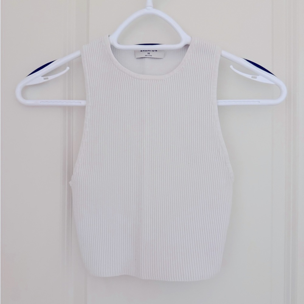 BABATON sculpt knit racerback tank xs